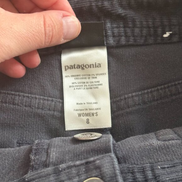 Vintage Patagonia Corduroy Skirt Women's 8 Raven Outdoor Gorpcore Hiking Y2K - Picture 5 of 12